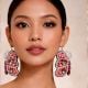 Handmade Jewelry Red Beaded Designer Earrings
